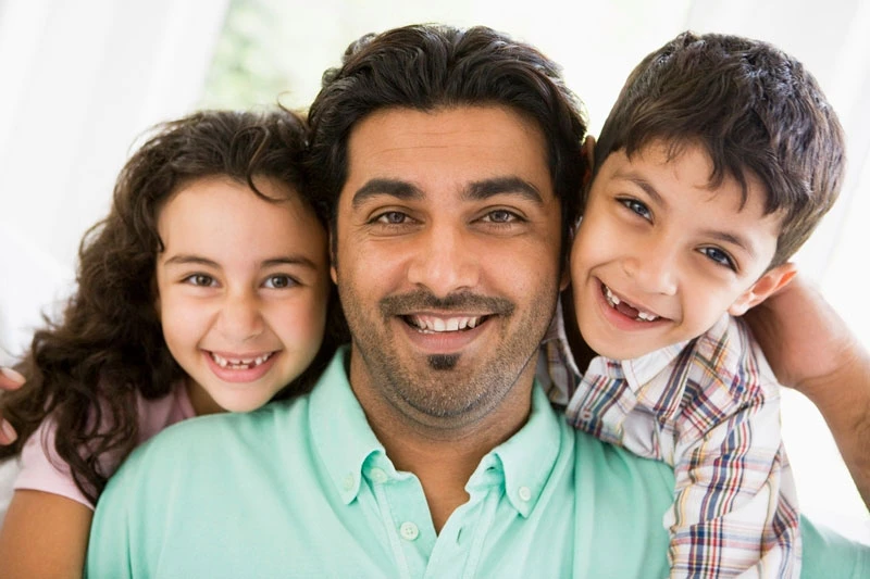 Father with Kids