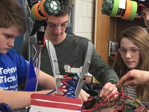 Matt, Jared, Shannon testing wiring