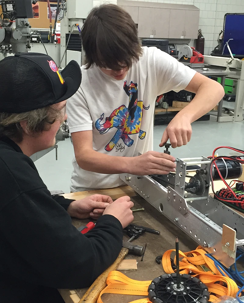 Norman & Justin work on Chassis