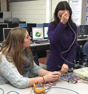 Allison and Mrs Di Carlo on controls