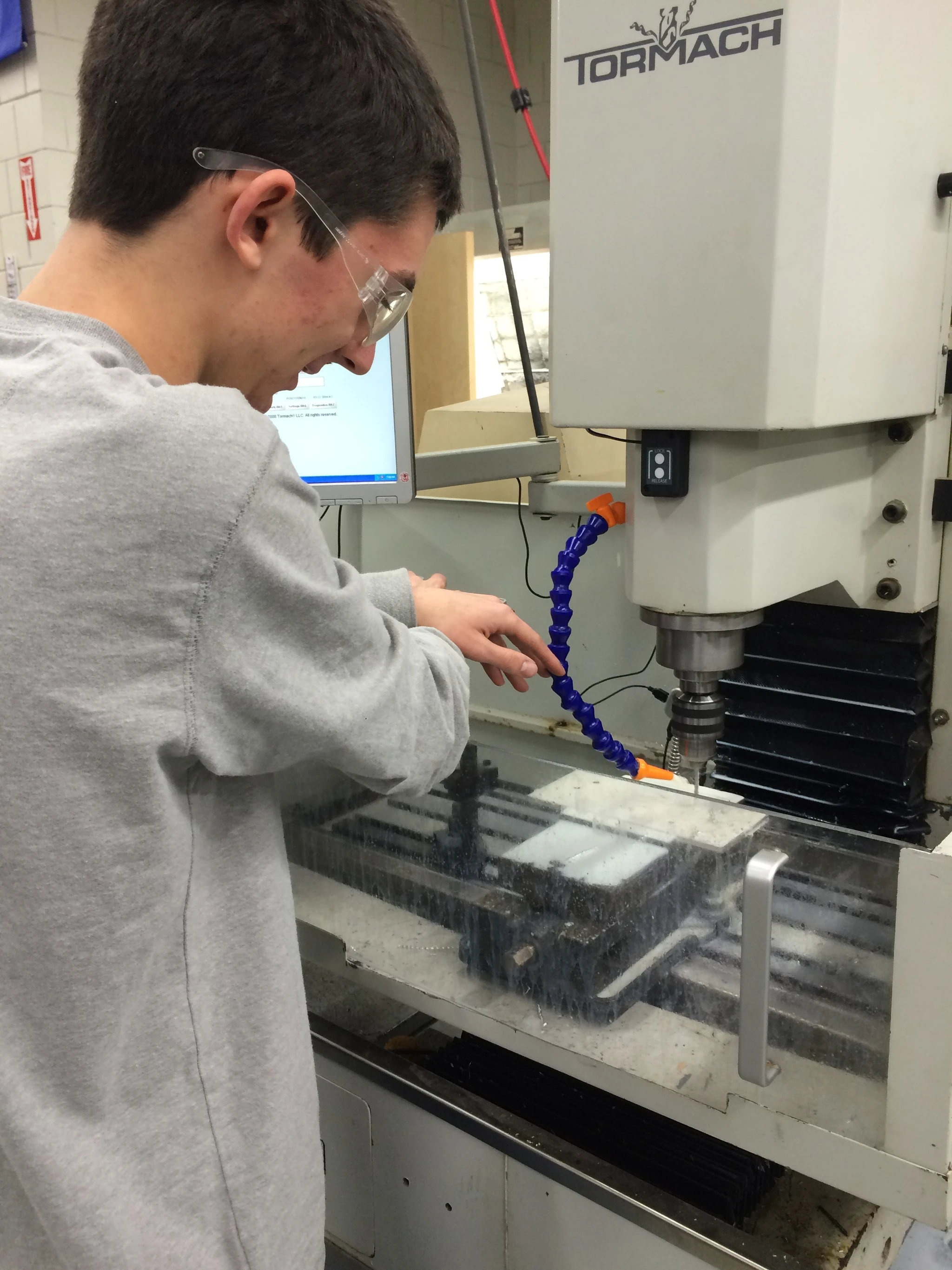 Jared at the tormarch making gear plates