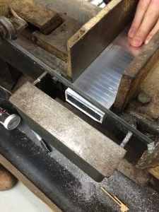 Making sure the box is cut square!