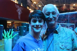 Sam with Dr Woody Flowers
